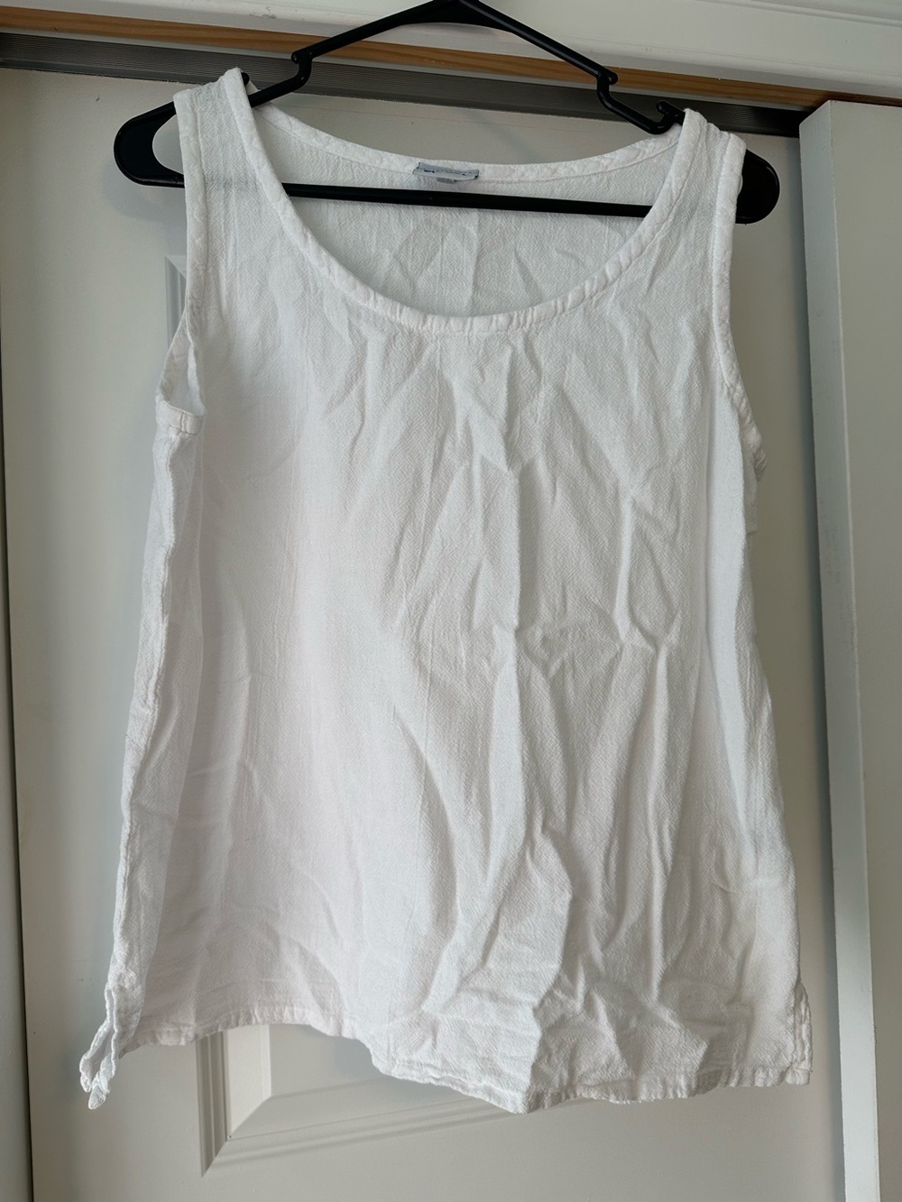 Oh My Gauze 1 Top Womens M White Sleeveless V Neck Tank Top Boho Beach Lagenlook
